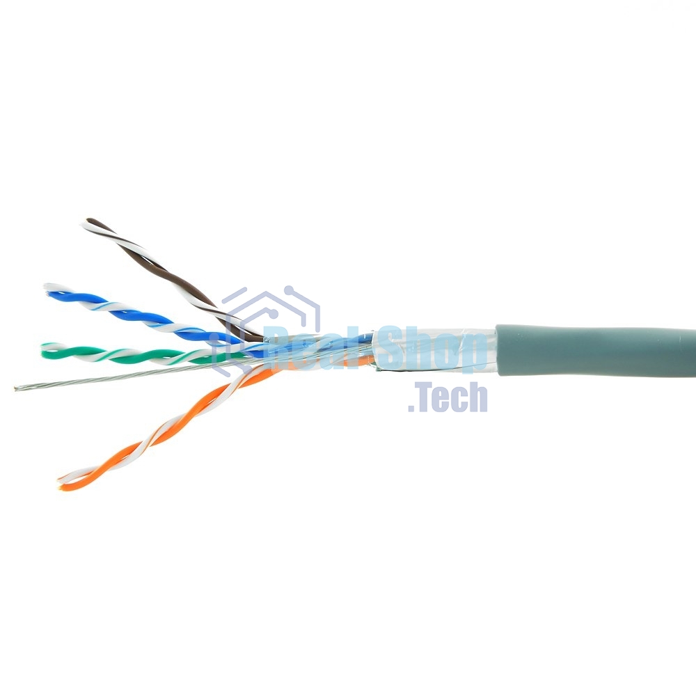 Кабель FTP Cablexpert FPC-5004E кат.5e медь многож. экран, 305м pullbox, серый