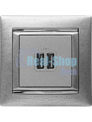 Розетка 2-ая USB | 770270 | Legrand Valena Алюминий