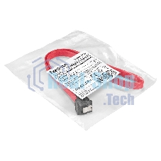 Кабель SATA ExeGate EX-CC-SATADATA90-0.5L (7pin/7pin, угловой разъем, металлические защелки, 0,5м)