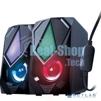 Акустическая система 2.0 Qumo Mask AS004, 10 ВТ, объемное звучание, RGb подсветка