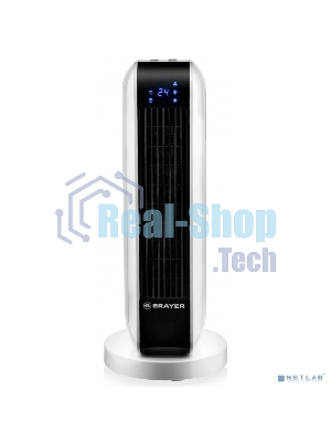 Тепловентилятор 4802BR BRAYER, 2000 Вт, 2 уров.мощ, вращ.корп 35°, LED-диспл, пульт ДУ, таймер