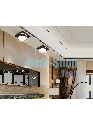 Светильник Ambrella light TN6710 BK черный IP44 GX53 max 15W 105*105*45