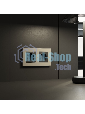 Рамка на 2 поста Slab (дымчатый софт) W0022917