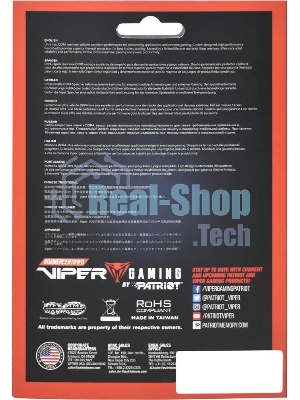 Оперативная память Patriot Viper Elite II, DDR4, 32GB (2x16 GB), 3200 MHz, CL18, DIMM, радиатор, красный, черный