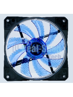 Вентилятор для корпуса Digma DFAN-LED-BLUE черный, 120 мм, 1200 об/мин, 23 дБ, 4 pin