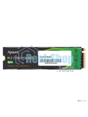 Накопитель SSD Apacer AS2280Q4X, 512Gb, M.2 2280, PCIe 4.0 x4, NVMe, R/W 4500/2500, с радиатором