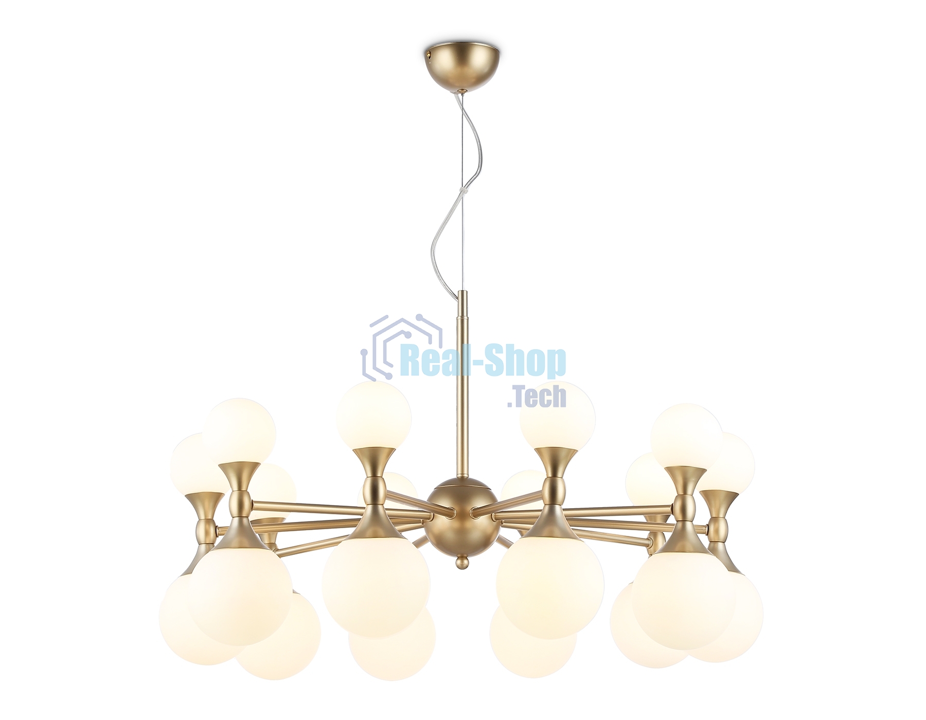 Люстра Ambrella light LH51051/20 GD/FR золото/белый матовый G9*20 max 28W D750*460