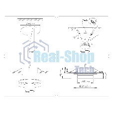 Светильник Ambrella light TN6710 BK черный IP44 GX53 max 15W 105*105*45
