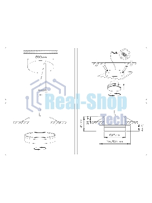 Светильник Ambrella light TN6710 BK черный IP44 GX53 max 15W 105*105*45