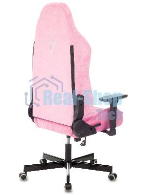 Кресло Knight N1 Fabric розовый, велюр, 120 кг, механизм качания