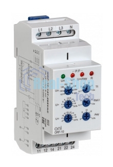 Реле фаз ORF-10 3ф 2 конт. 127-265В AC с контр. нейтр. ONI ORF-10-127-265VAC