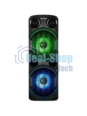 Колонка АС SVEN PS-750, черный (80 Вт, TWS, Bluetooth, FM, USB, microSD, LED-дисплей, 2х4400мА*ч)
