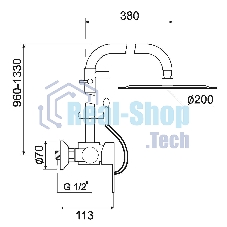 SUS124-003DK-2 Душевая система, ø35