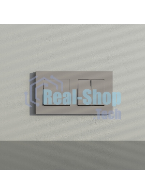 Рамка на 2 поста Slab (дымчатый софт) W0022917