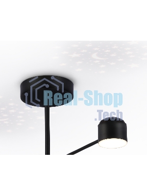 Потолочный светодиодный светильник Ambrella light FL51632/4+1 BK/GD черный/золото 3000K-6400K 48W 910*745*300 (ПДУ ИК)