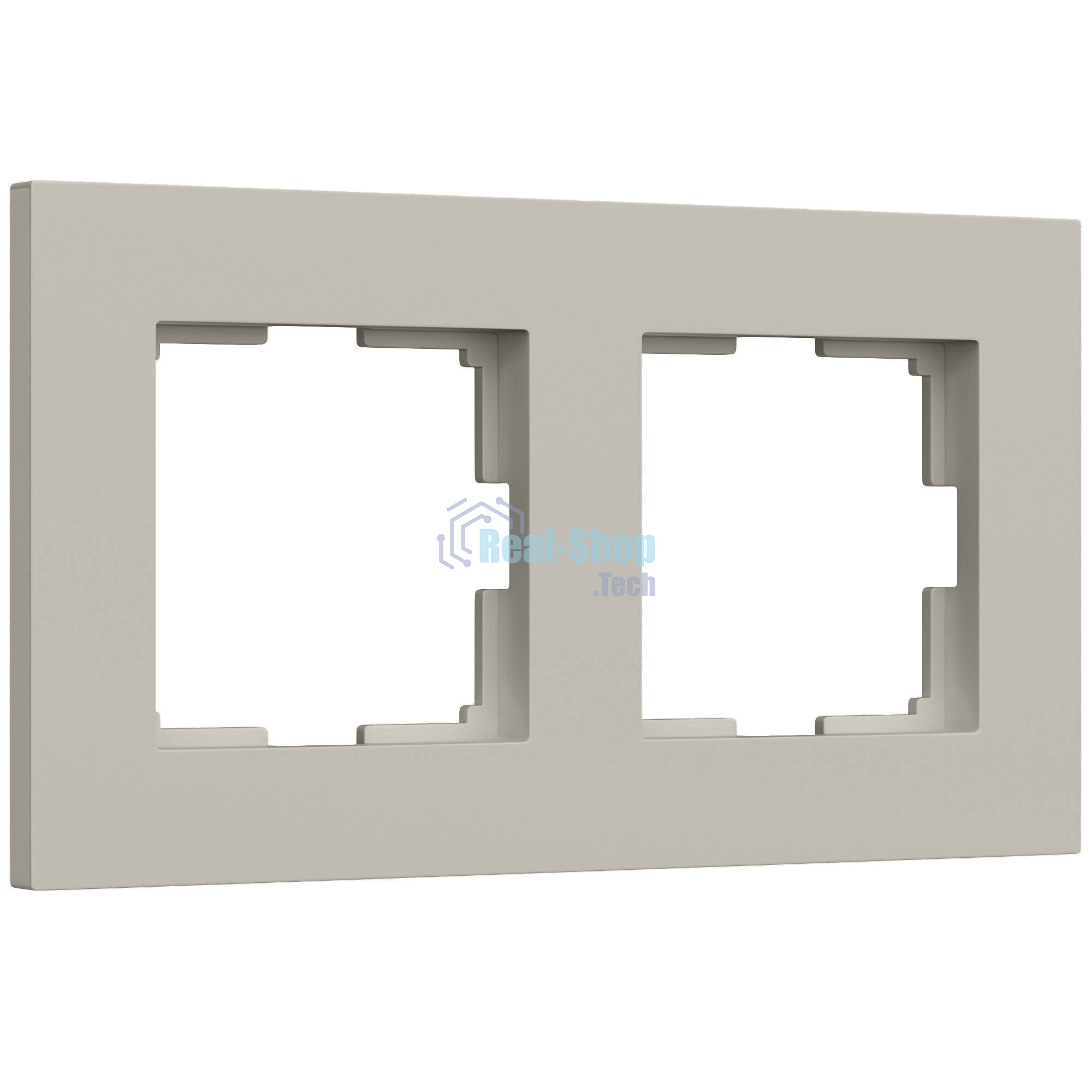 Рамка на 2 поста Slab (дымчатый софт) W0022917