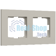 Рамка на 2 поста Slab (дымчатый софт) W0022917