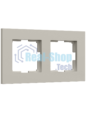 Рамка на 2 поста Slab (дымчатый софт) W0022917