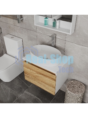 Комплект для ванной, 3 предмета (Тумба Bau Dream Blackwood 60, раковина BAU Nimb 50х36, смеситель для раковины высокий Hotel Still, нержавеющая сталь)