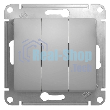 Механизм выключателя 3-кл. СП Glossa 10А IP20 10AX алюм. SchE GSL000331
