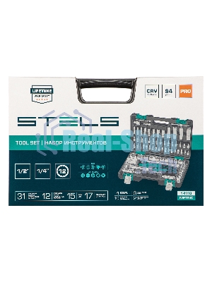Набор инструментов Stels 94 предмета, 12 гранные головки 14118
