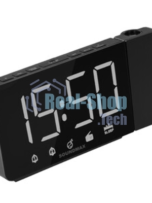 Радиочасы Soundmax SM-1533(черный с белым)