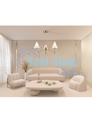 Люстра Ambrella light LH57131/3 BS/FR латунь/белый матовый E14/3 max 40W D650*590