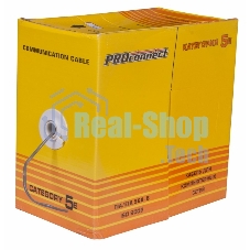 Кабель витая пара PROconnect UTP 2PR 24AWG, CCA, cat.5e, PVC, серый, бухта 305 м