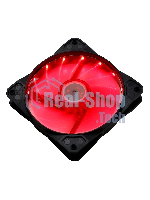 Вентилятор для корпуса Digma DFAN-LED-RED черный, 120 мм, 1200 об/мин, 23 дБ, 4 pin