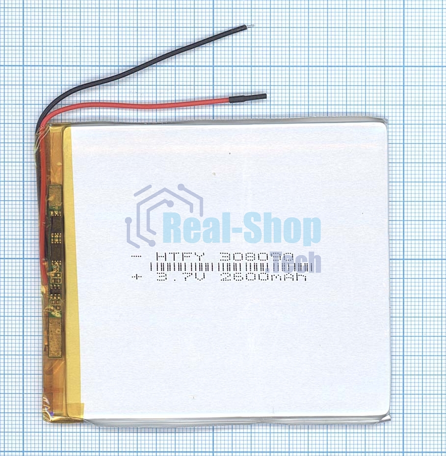 Аккумулятор Li-Pol (батарея) 3x80x90мм 2pin 3.7V/2600mAh