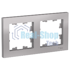 Рамка 2-м AtlasDesign универс. алюм. SchE ATN000302