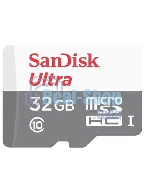 Флеш карта microSD 32GB SanDisk microSDHC Class 10 Ultra (SD адаптер) UHS-I 100MB/s