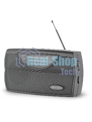Радиоприемник Vitek VT-3591 (GY) LED индикатор Телескопическая антенна Тип батареек	UM-1
