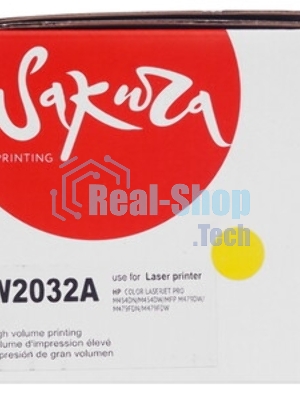Картридж лазерный Sakura W2032A (HP 415A) для HP LaserJet Pro M454, MFP M479, желтый, 2100 к.