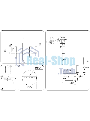 Люстра Ambrella light LH55515/12 BK/BS/CL черный/латунь/прозрачный E14*12 max 40W D860*905