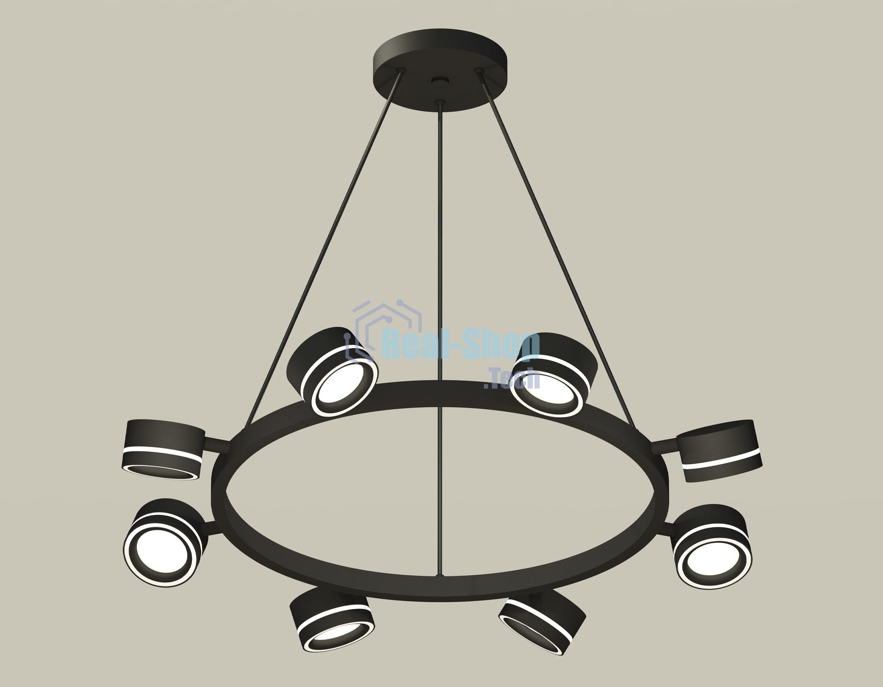 Светильник Ambrella light XB9198201/8 SBK/FR черный песок/белый матовый GX53 (C9198, N8434)