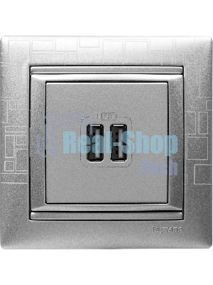 Розетка 2-ая USB | 770270 | Legrand Valena Алюминий