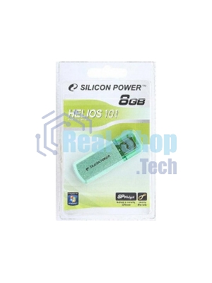 Флешка USB R/W Silicon Power R/W 8Gb Helios 101 SP008Gb,UF2101V1N USB 2.0 зеленый