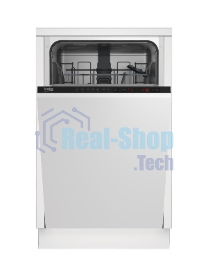 Встраиваемая посудомоечная машина Beko BDIS1W961, белый, 44.8 см, 9 компл., 55 дБ, класс A