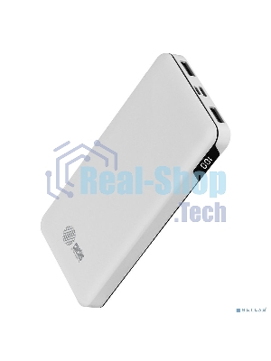 Портативный аккумулятор Cactus CS-PBFSKT-10000 10000mAh 2.1A 2xUSB белый