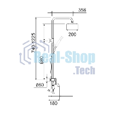 SUS124-009DK Душевая система, ø40