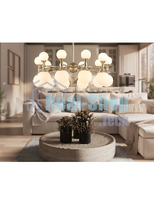 Люстра Ambrella light LH51051/20 GD/FR золото/белый матовый G9*20 max 28W D750*460