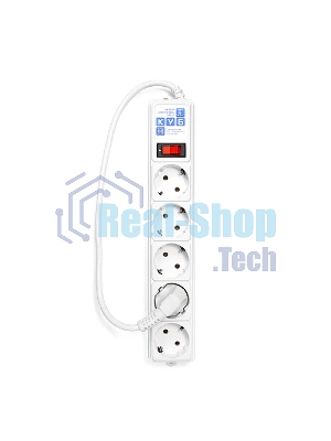 Сетевой фильтр Power Cube B 0,5 м 5 розеток (белый) 10А/2,2кВт