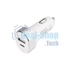 Автозарядка в прикуриватель Rexant АЗУ USB-A+USB-C, 3.1 A белый
