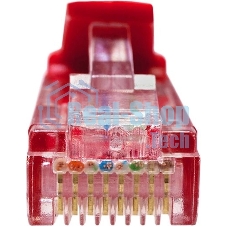 Патч-корд Suprlan 10-0153 UTP RJ-45 вил.-вилка RJ-45 cat.5e 2м красный LSZH 24AWG