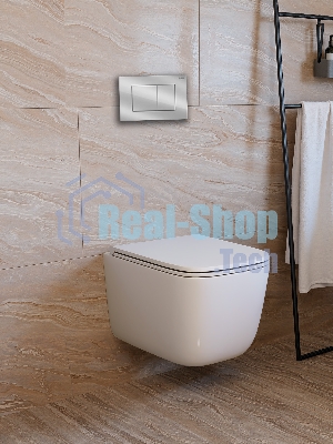 Инсталляция с унитазом комплект BAU PRO 6 в 1: унитаз подвесной безободковый торнадо Bau Dream 51х35, быстросъемное сиденье микролифт, кнопка смыва BAU Stil, хром