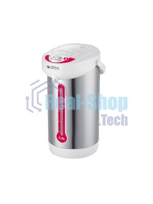 Термопот Centek CT-0080 белый, 3л, 600Вт, 3 способа подачи воды, корпус из нержавеющей стали