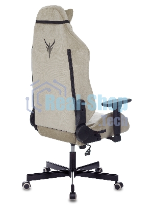 Кресло игровое Бюрократ Knight N1 Fabric бежевый Light-21, с подголов. крестовина металл