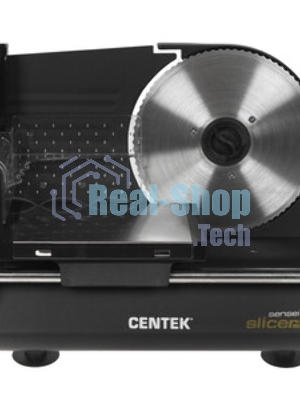 Ломтерезка Centek CT-1381 черный, 150 Вт толщина нарезки 3-20мм, съемная каретка, спец. держатель