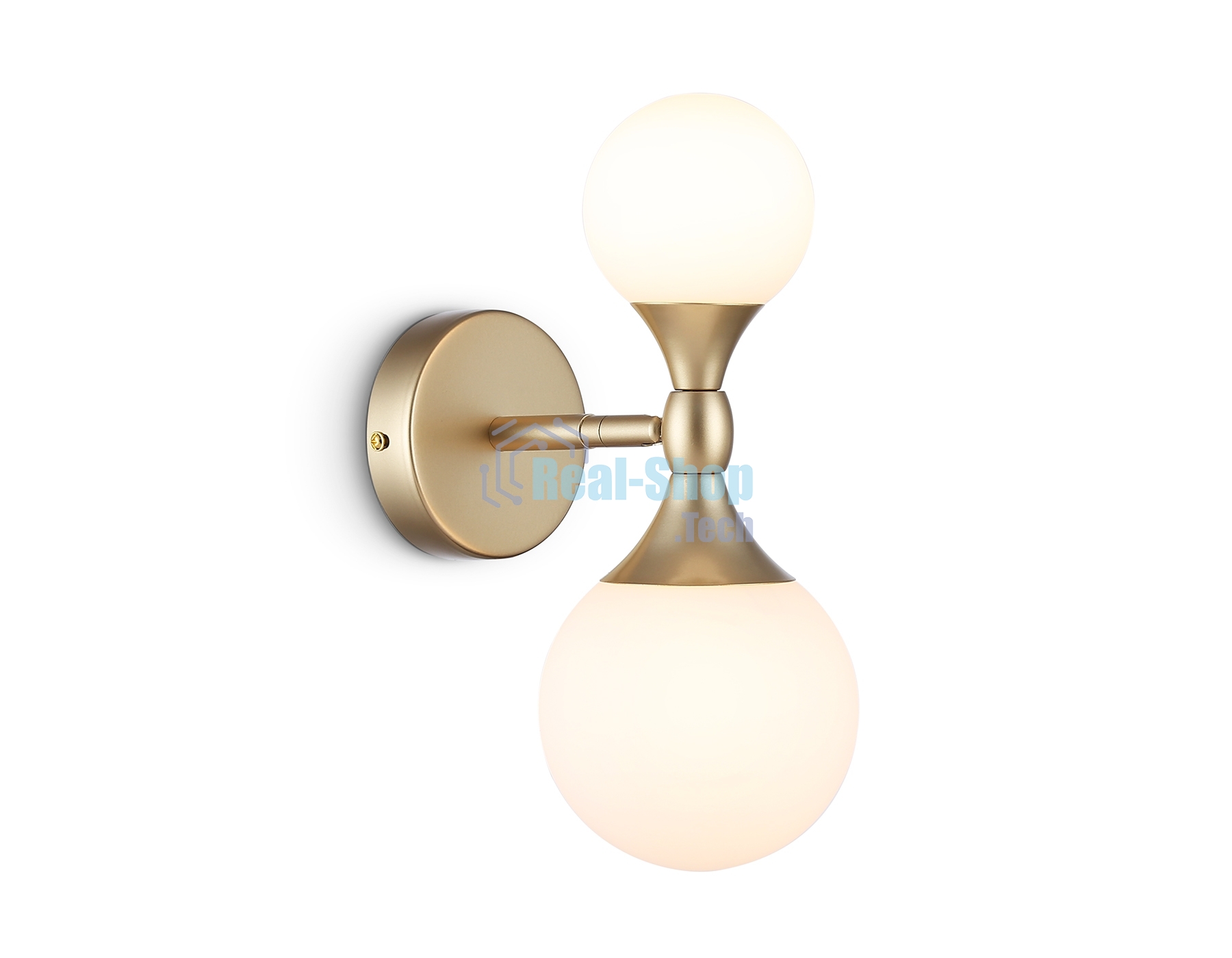 Настенный светильник Ambrella light LH51053/2 GD/FR золото/белый матовый G9*2 max 28W 120*195*300